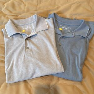 Bundle of two L Eddie Bauer Travex polo shirts